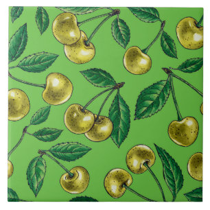Azulejo Cerezas amarillas