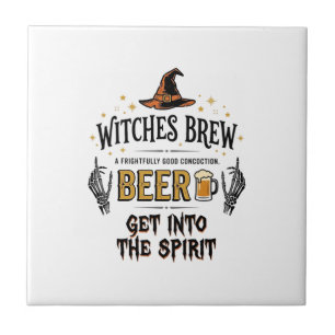 Azulejo Cerveza de Halloween Hocus Pocus Divertido Vintage