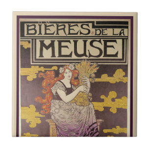 Azulejo Cerveza de la Meuse por Marc Auguste Bastard