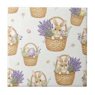 Azulejo Cesta de conejo de Pascua Patrón de huevo pastel