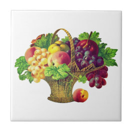 Azulejo Cesta de frutas de cosecha de vintage no2