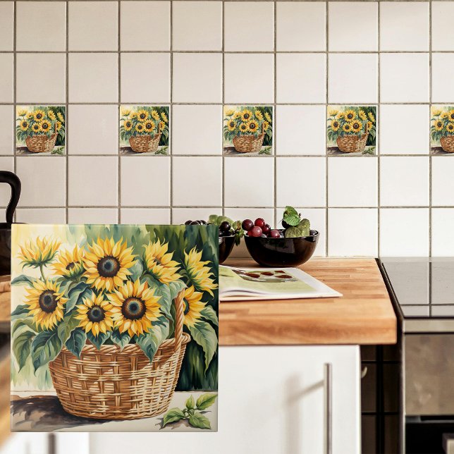 Azulejo Cesta de girasoles (Subido por el creador)
