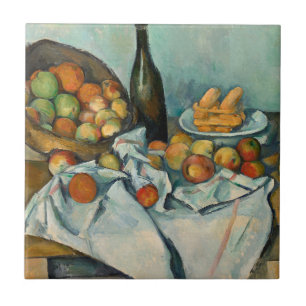 Azulejo Cesta de manzanas de Paul Cezanne Vida muerta vint