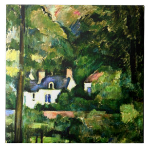 Azulejo Cezanne - Casas en la Vegetación-1881