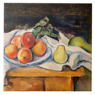 Azulejo Cezanne - Fruta en una mesa