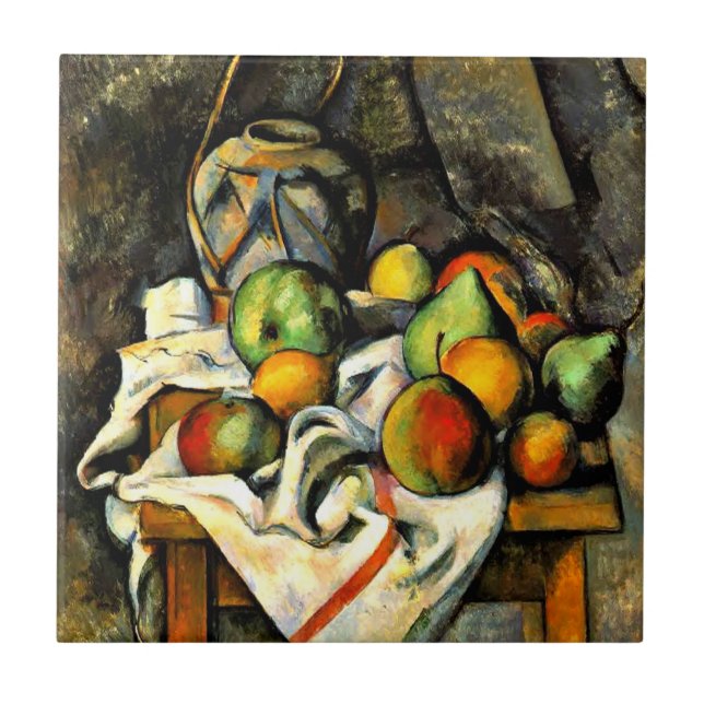 Azulejo Cezanne - Ginger Jar y Fruit (Frente)