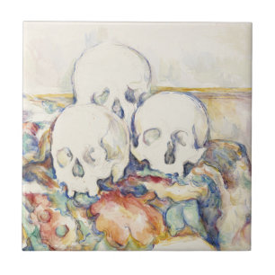 Azulejo Cezanne Los tres cráneos Póster de arte vintage