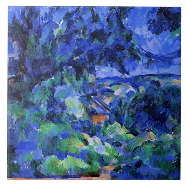 Azulejo Cezanne - Paisaje azul (Frente)