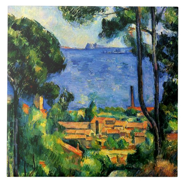 Azulejo Cezanne - Vista del Estaque, (Frente)