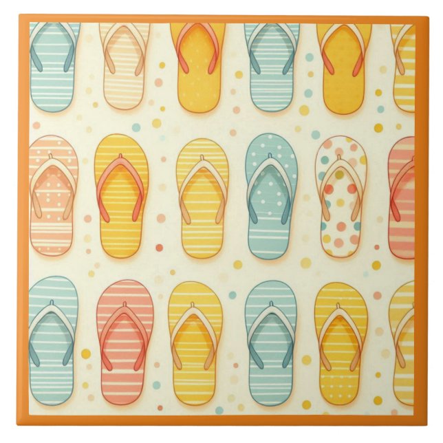 Azulejo Chanclas llamativas (Frente)