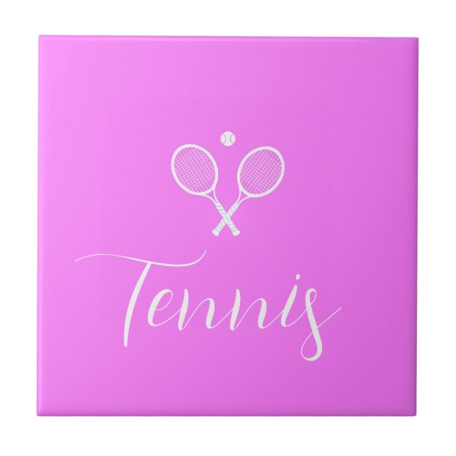 Azulejo Chaquetas de tenis y rosa profundo de bola (Frente)