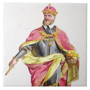 Azulejo Charles V (1500-58) de 'DES Estampes de Receuil,