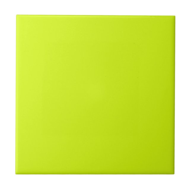 Azulejo Chartreuse Color sólido amarillo (Frente)