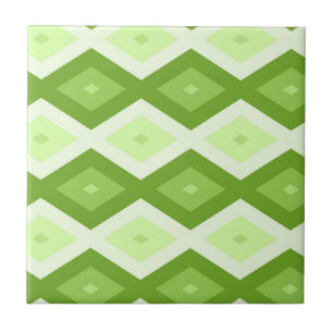 Azulejo Chartreuse green diamond pattern