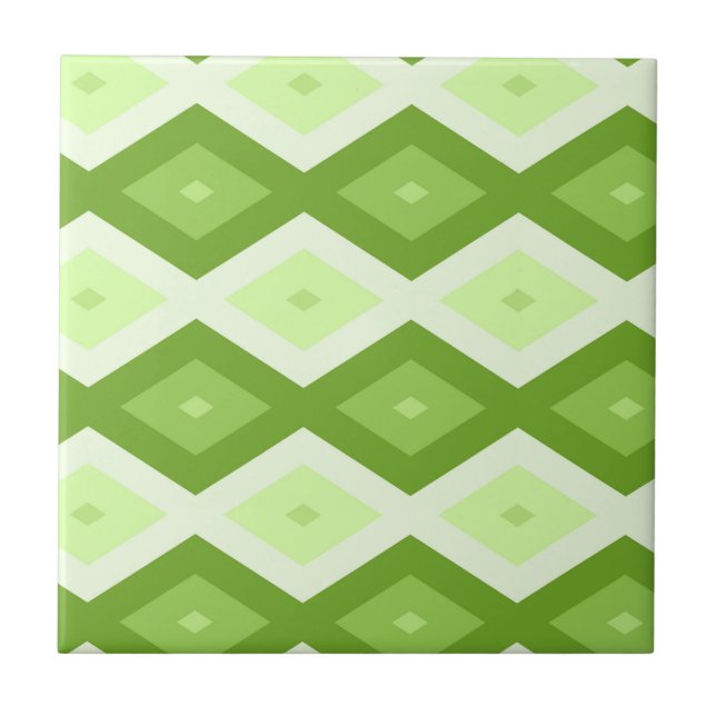 Azulejo Chartreuse green diamond pattern (Frente)