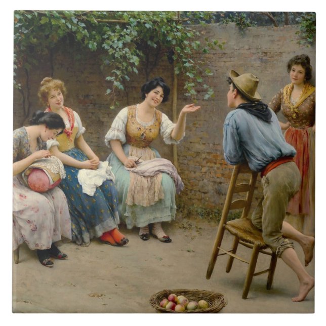 Azulejo Chat amigable (Frente)