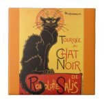 Azulejo Chat Noir Steinlen Belle Epoque Vintage Art<br><div class="desc">Dibujo publicitario del ilustrador francés Théophile Alexandre Steinlen</div>