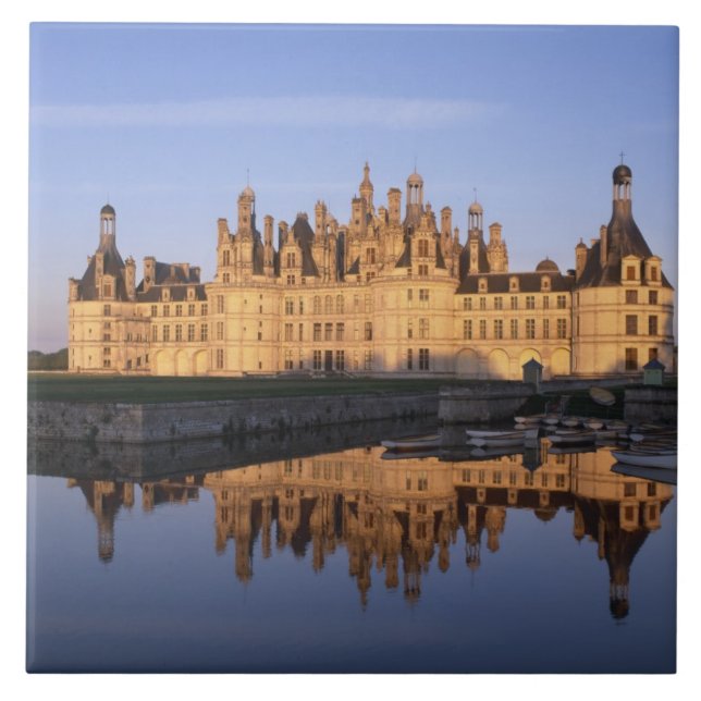 Azulejo Chateau Chambord, Valle del Loira, Francia (Frente)