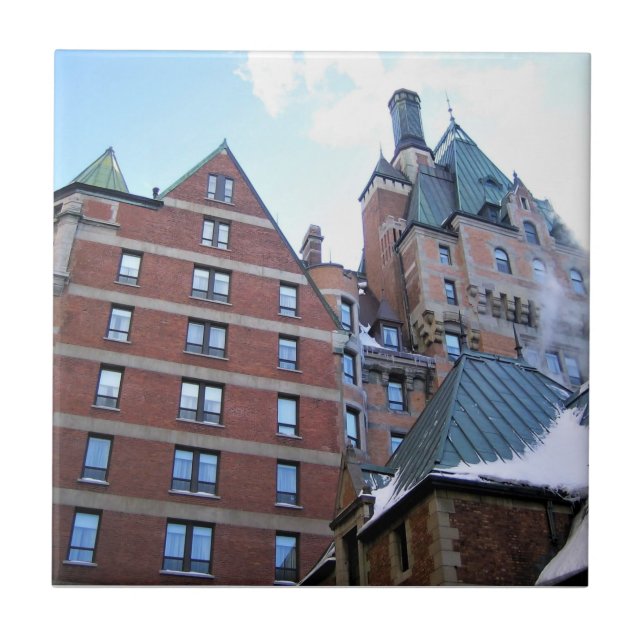Azulejo Chateau Frontenac, Quebec, Canadá (Frente)