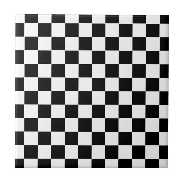 Azulejo Checkered Flag Racing Chess Checkers Chessboard (Frente)