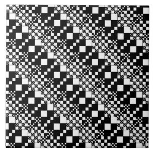 Azulejo Checks, Checks - Blanco y negro