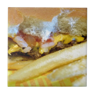 Azulejo Cheeseburger y Fries