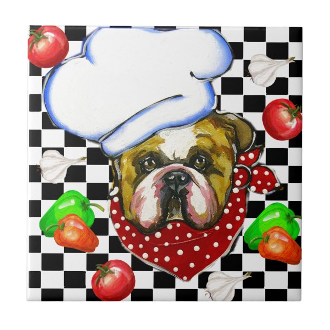 Azulejo Chef Bulldog (Frente)