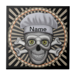 Azulejo Chef Calavera