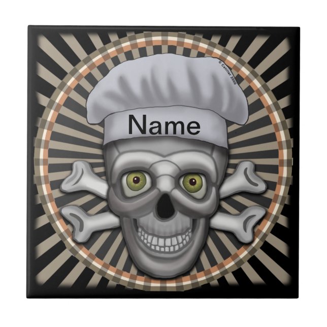 Azulejo Chef Calavera (Frente)