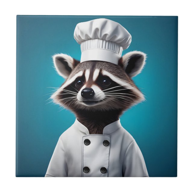 Azulejo Chef Raccoon (Frente)