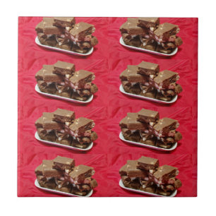 Azulejo Cherry Chocolate Fudge Marshmallow En Una Placa