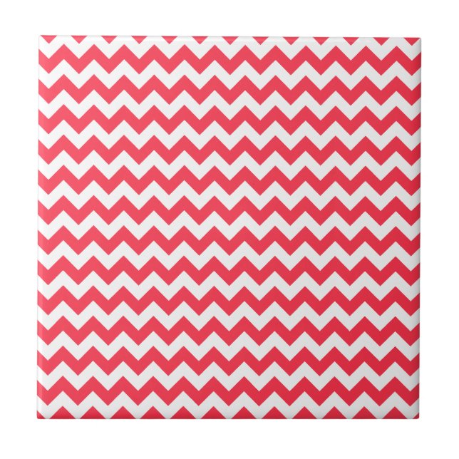 Azulejo Cherry Red Chevron Zigzag (Frente)