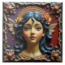 Cherub en morado y rojo