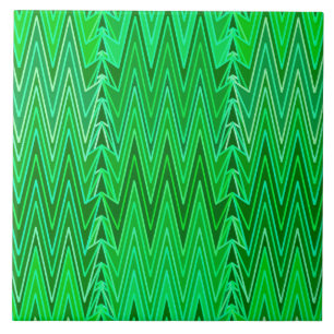 Azulejo Chevron Damask, verde de esmeralda y de cal