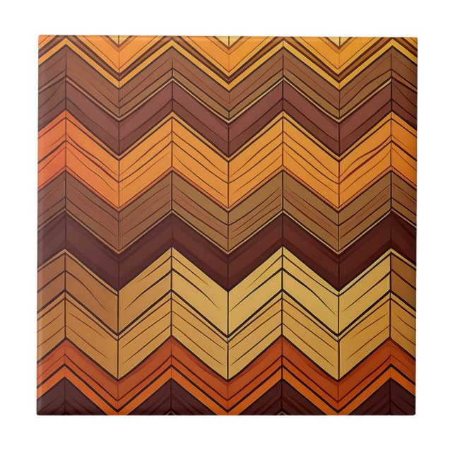 Azulejo Chevron estilo retro artístico (Frente)