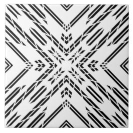 Azulejo Chevron geométrico negro y blanco