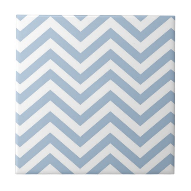 Azulejo Chevron texturizado Grunge azul claro (Frente)