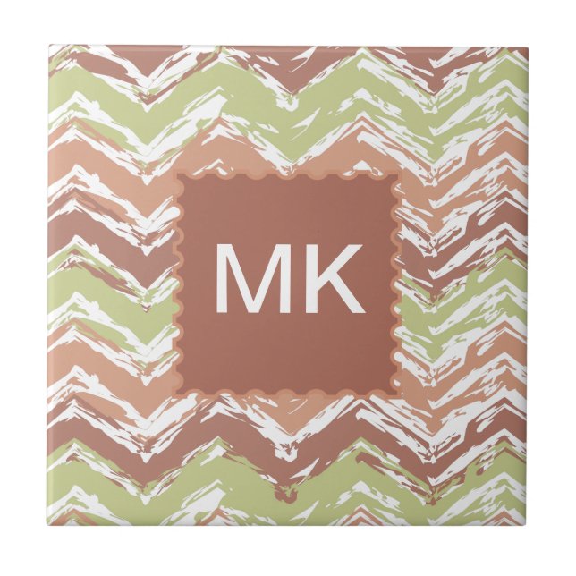 Azulejo Chevron ZigZag con escrúpulos picantes (Frente)