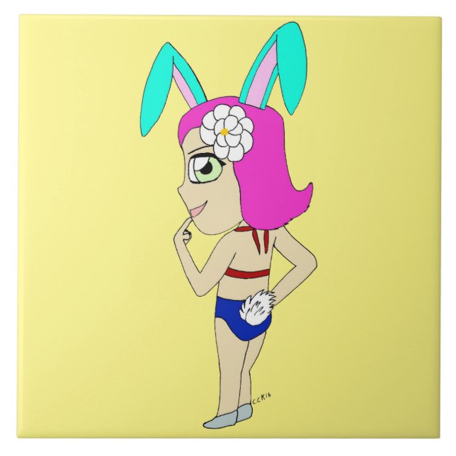 Azulejo chibi bunnygirl (Frente)