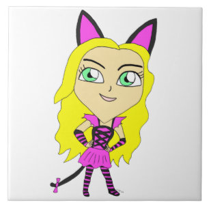 Azulejo chibi catgirl