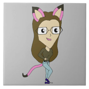 Azulejo chibi catgirl