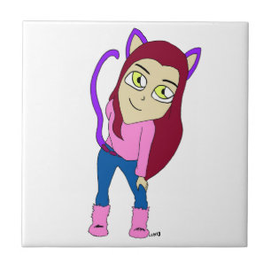 Azulejo chibi catgirl