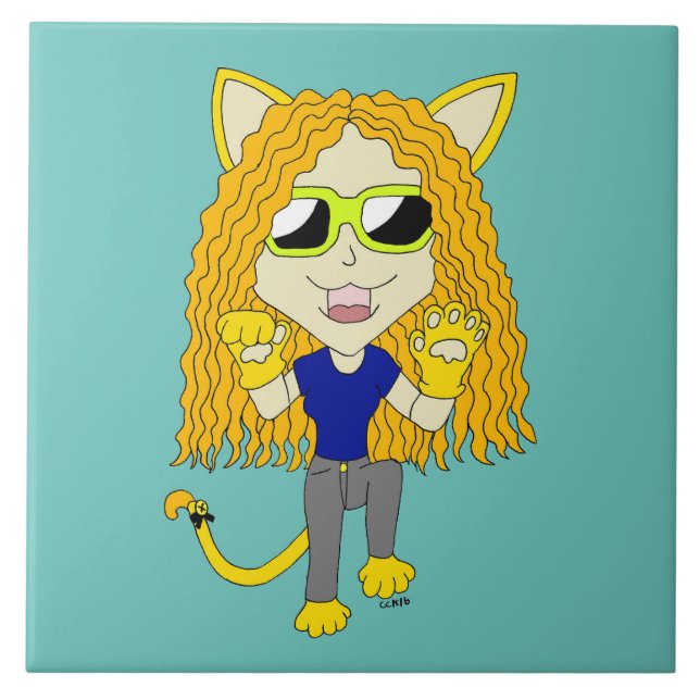 Azulejo Chibi Chica con pezuñas (Frente)