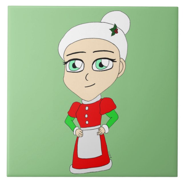 Azulejo chibi mrs claus (Frente)