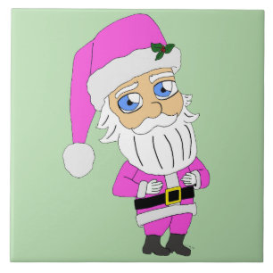 Azulejo Chibi Santa traje rosa