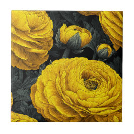 Azulejo Chic Mediterranean RanunculusTiles For Home Decor