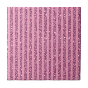 Azulejo Chic Rosa Brillo Estilo Rayas Verticales