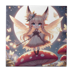 Azulejo Chica Anime Pixie Hippie Luna Hada