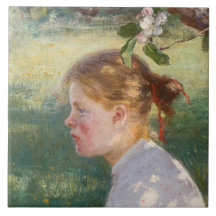 Chica bajo el árbol de manzanas (por Danielson-Gam