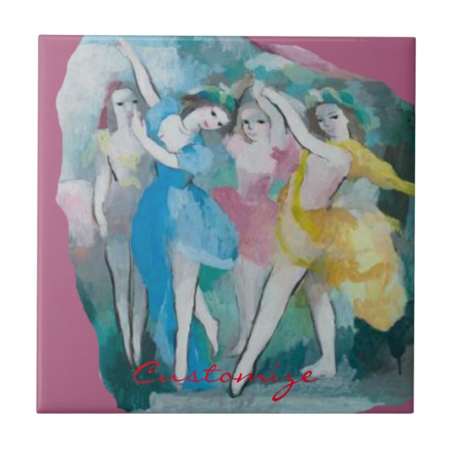 Azulejo Chica Ballerina Dancers Thunder_Cove (Frente)